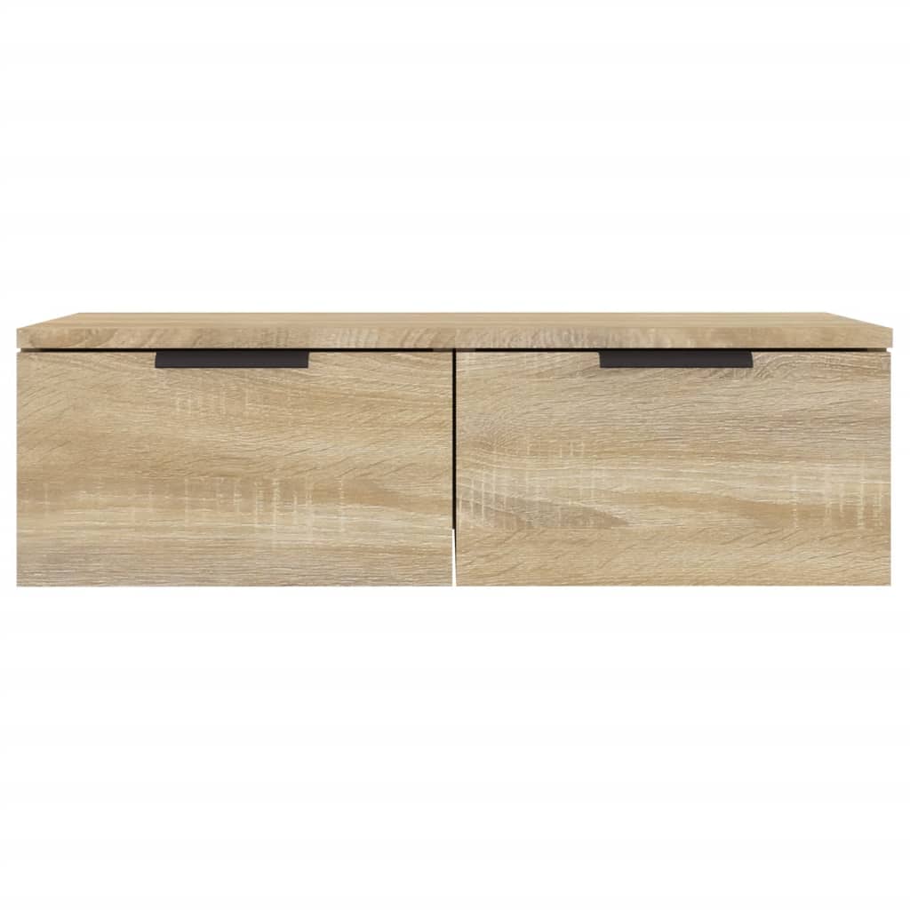 vægskabe 2 stk. 68x30x20 cm konstrueret træ sonoma-eg
