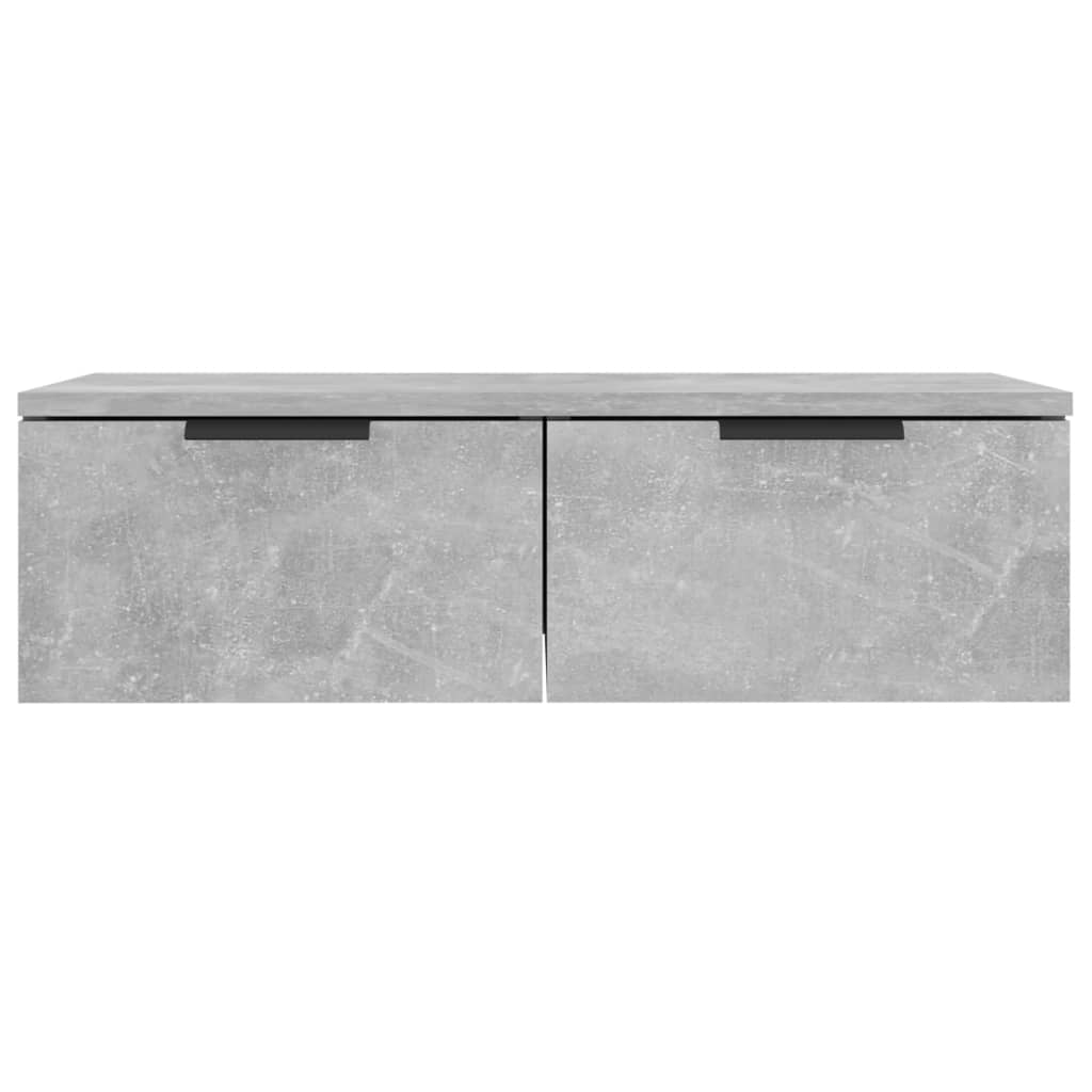 vægskabe 2 stk. 68x30x20 cm konstrueret træ betongrå