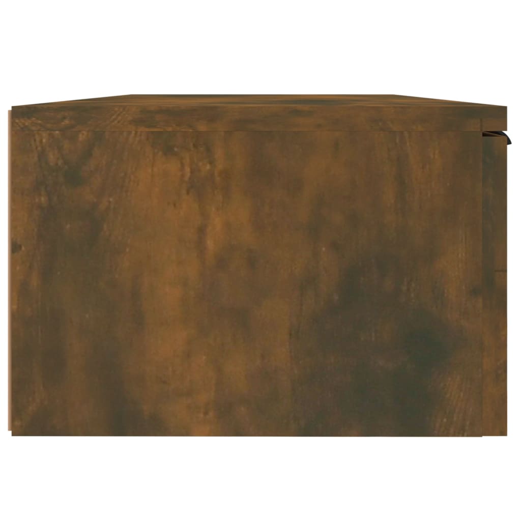 vægskabe 2 stk. 68x30x20 cm konstrueret træ røget egetræsfarve
