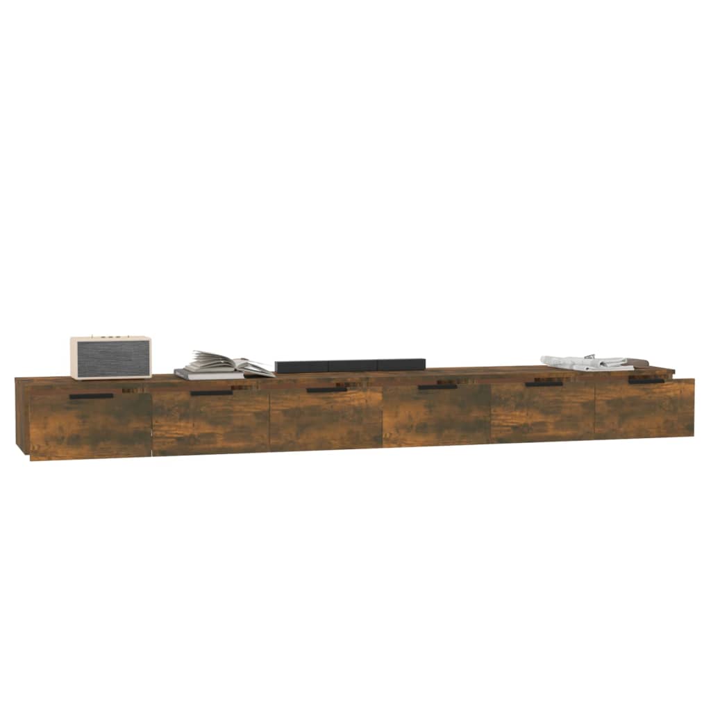 vægskabe 2 stk. 102x30x20 cm konstrueret træ sonoma-eg