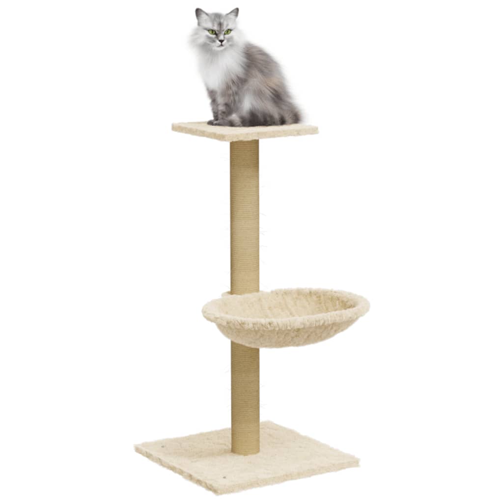kradsetræ med sisalkradsestolpe 74 cm cremefarvet
