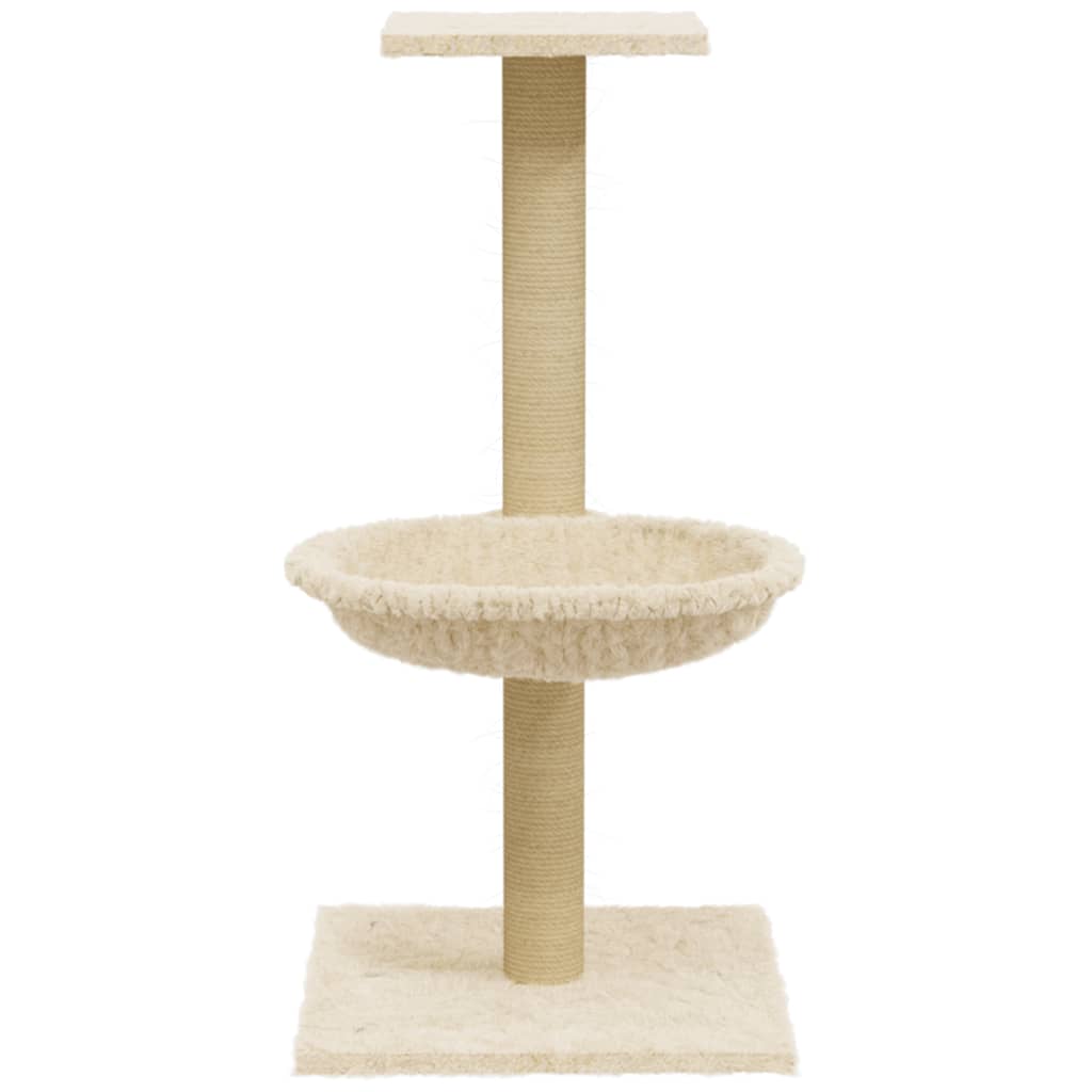 kradsetræ med sisalkradsestolpe 74 cm cremefarvet