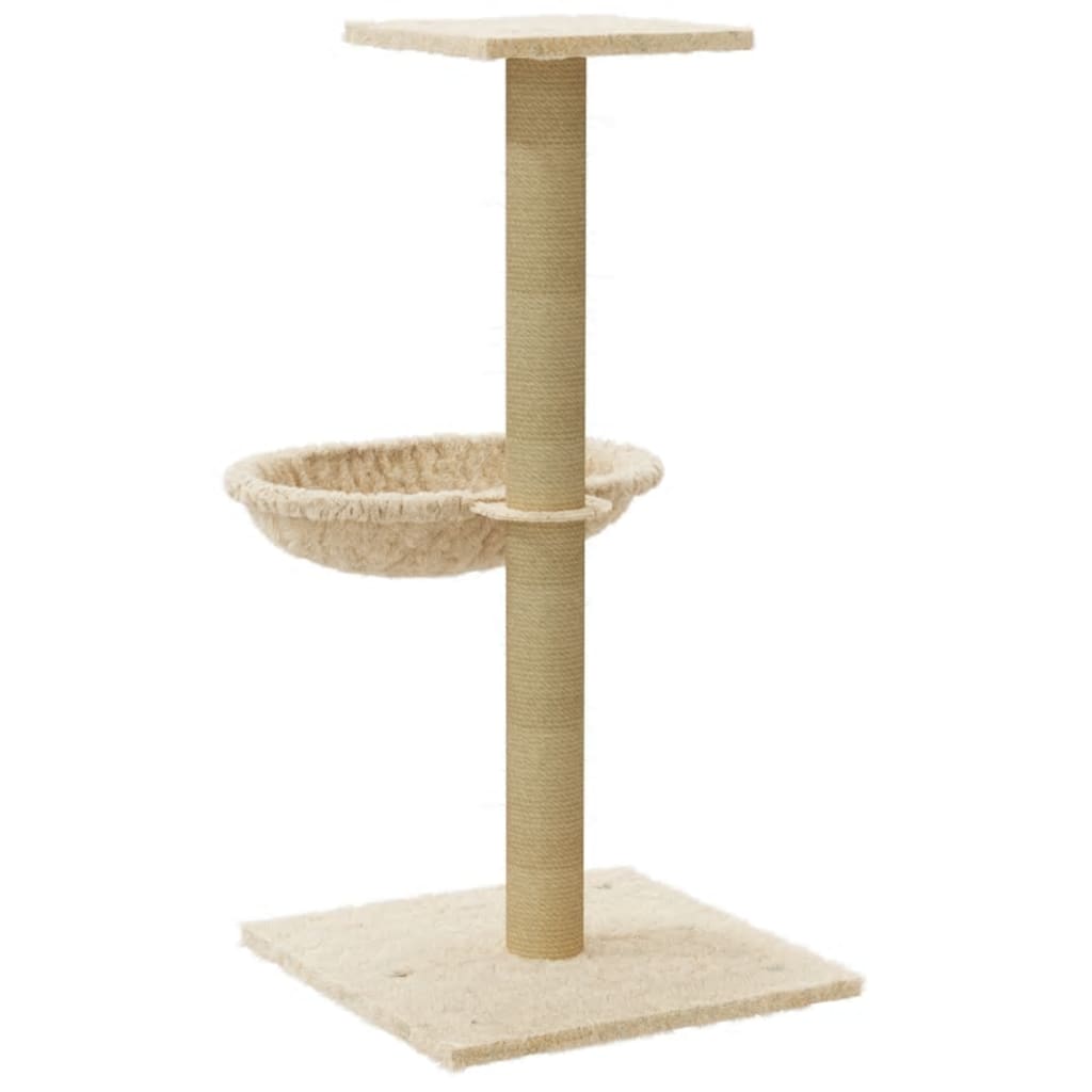 kradsetræ med sisalkradsestolpe 74 cm cremefarvet