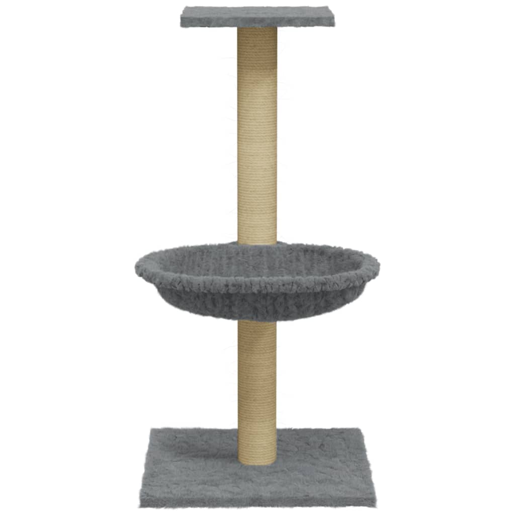 kradsetræ med sisalkradsestolpe 74 cm lysegrå