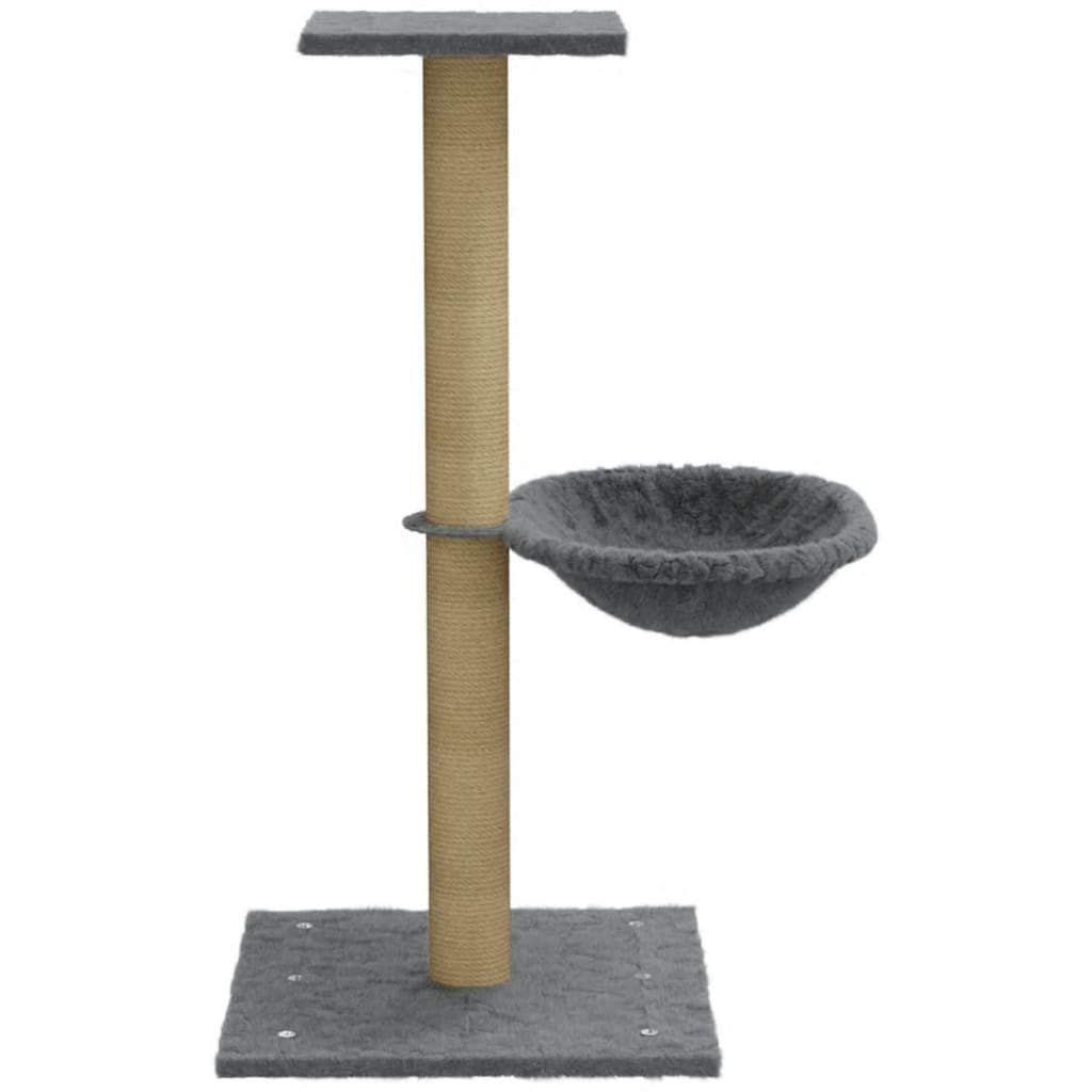 kradsetræ med sisalkradsestolpe 74 cm lysegrå