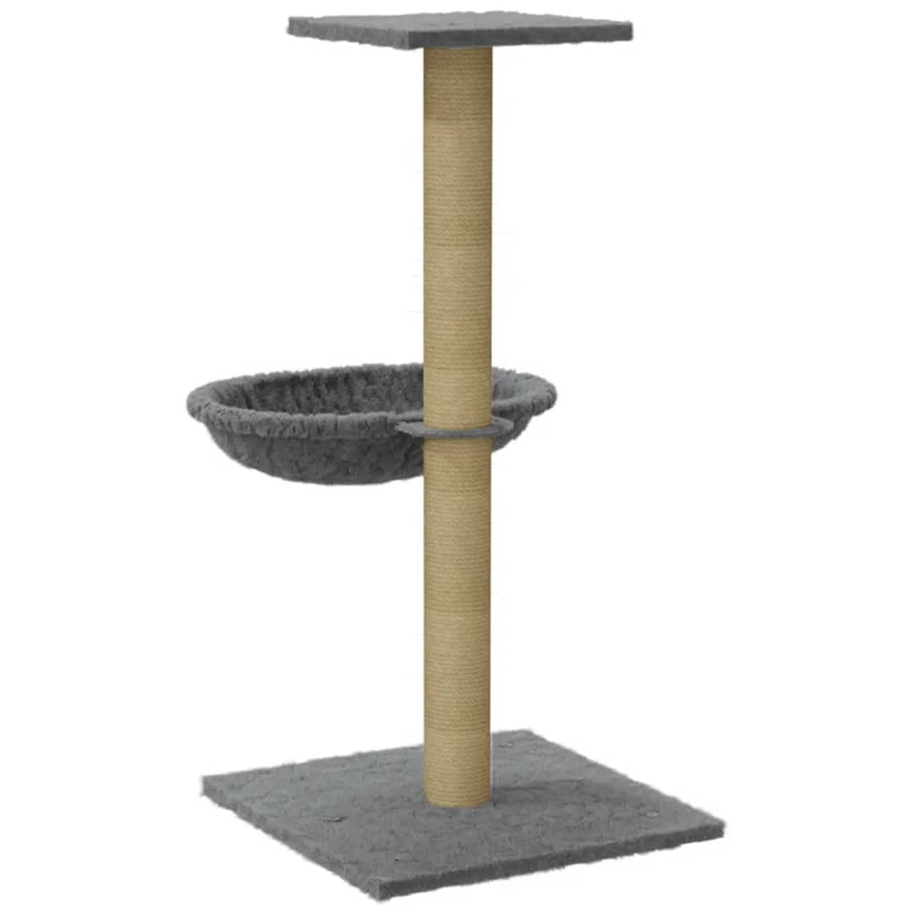 kradsetræ med sisalkradsestolpe 74 cm lysegrå