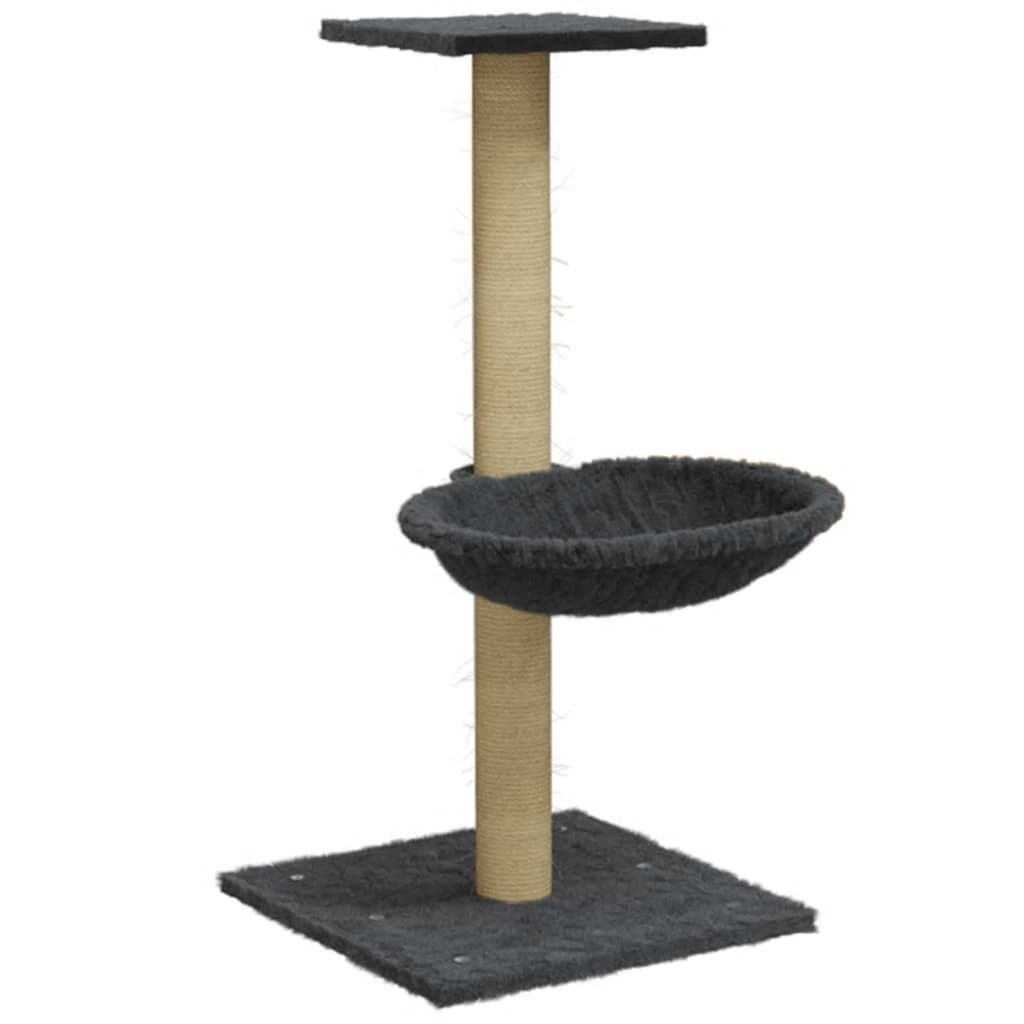 kradsetræ med sisalkradsestolpe 74 cm mørkegrå