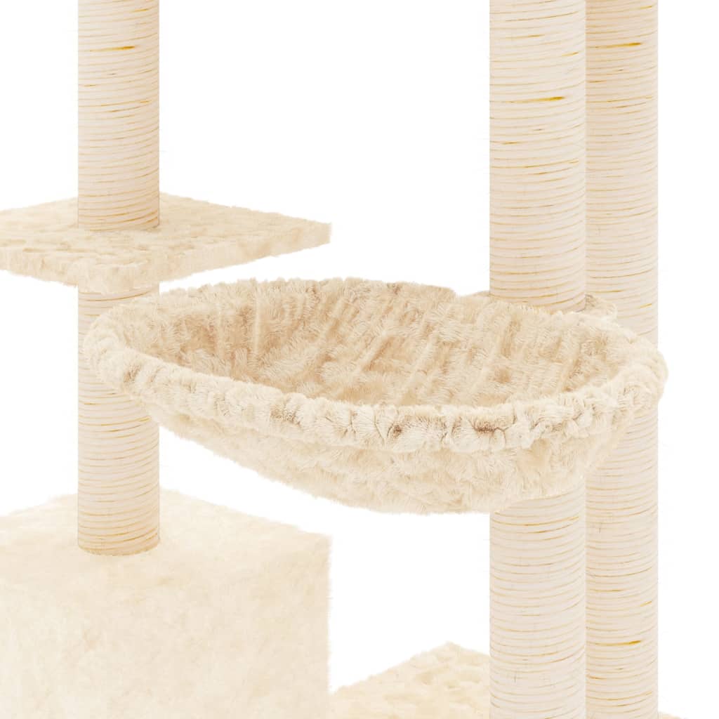 kradsetræ med sisalkradsestolpe 142 cm cremefarvet