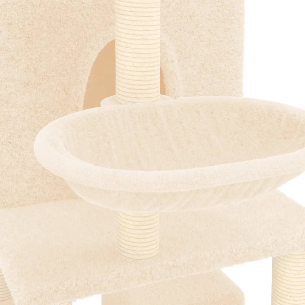 kradsetræ med sisalkradsestolper 180 cm cremefarvet