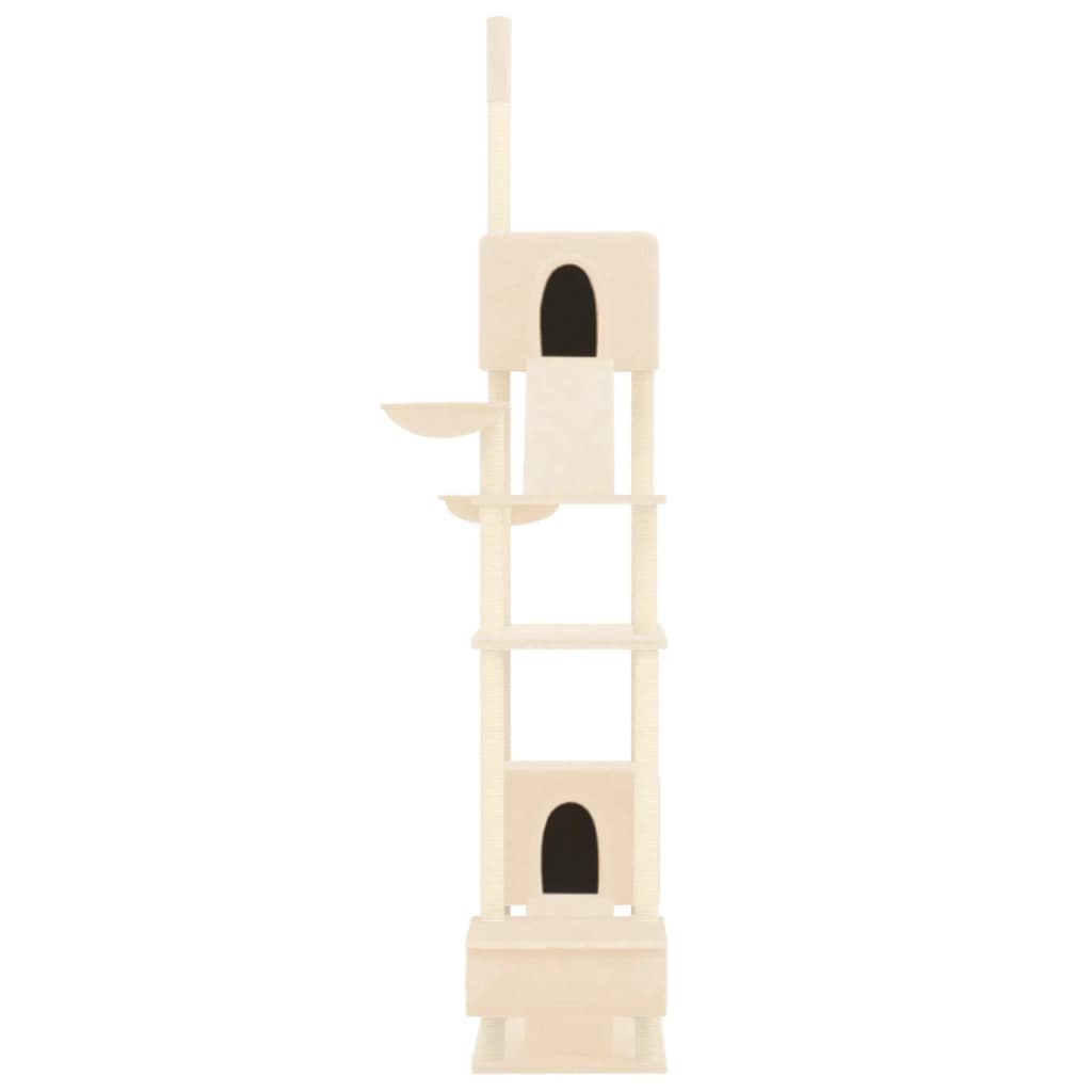kradsetræ fra gulv til loft 277-303 cm cremefarvet