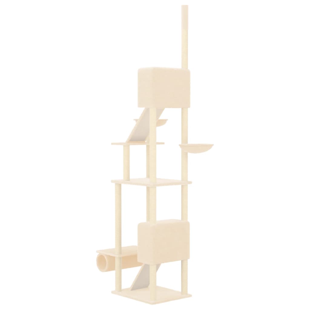 kradsetræ fra gulv til loft 277-303 cm cremefarvet