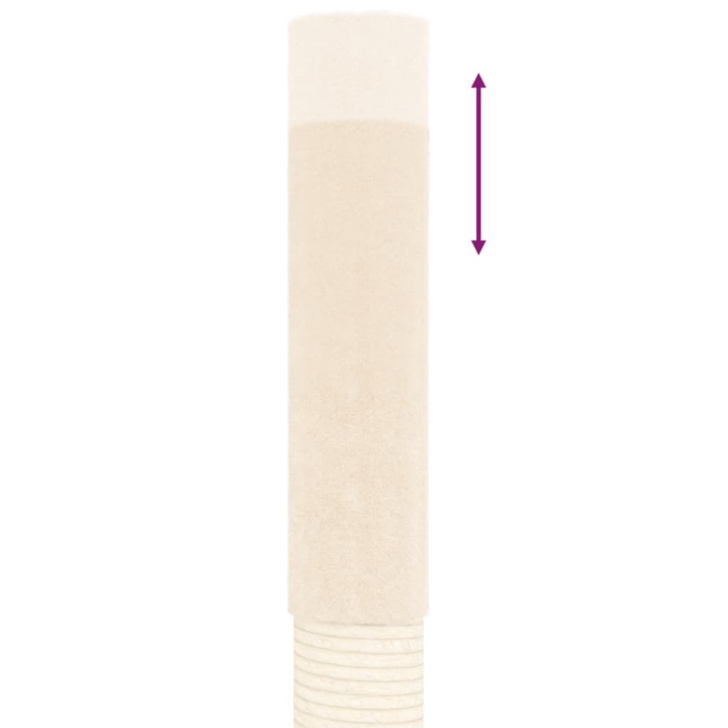 kradsetræ fra gulv til loft 277-303 cm cremefarvet
