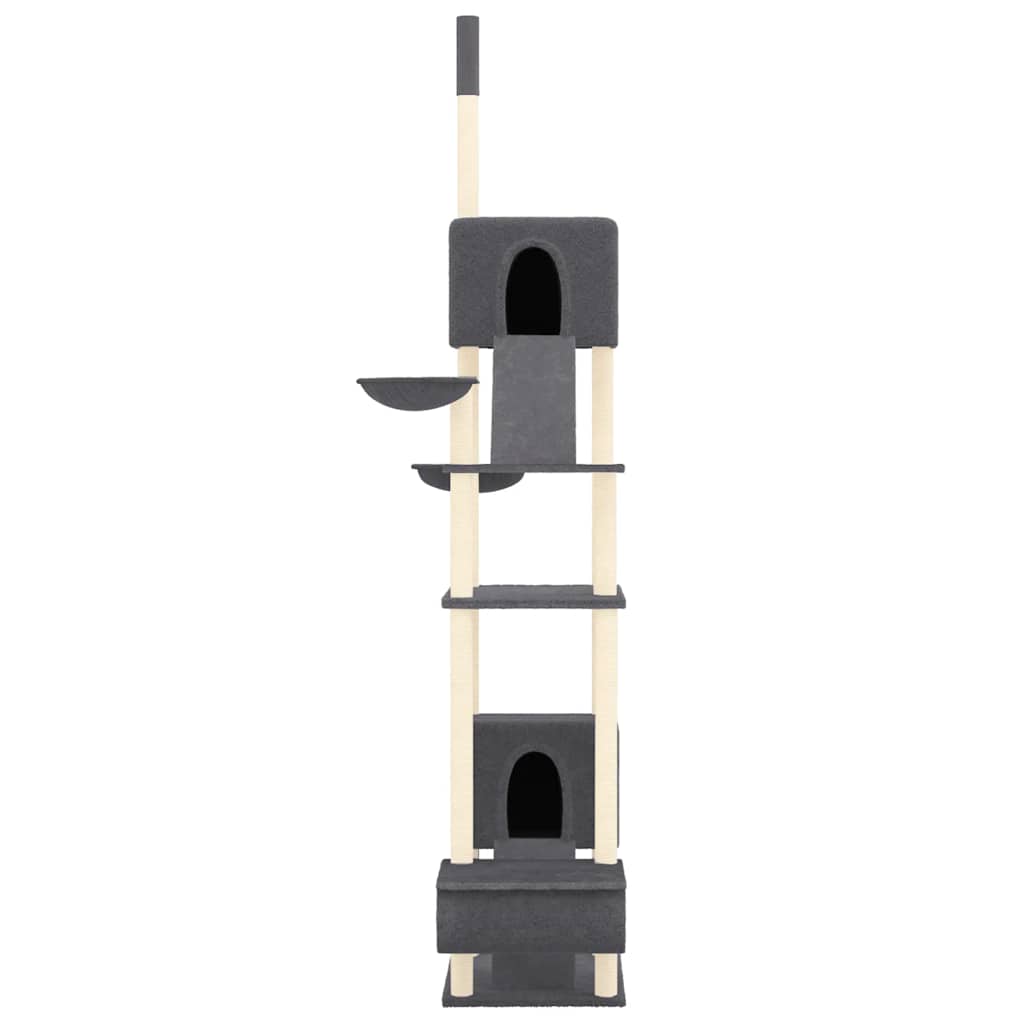 kradsetræ fra gulv til loft 277-303 cm mørkegrå