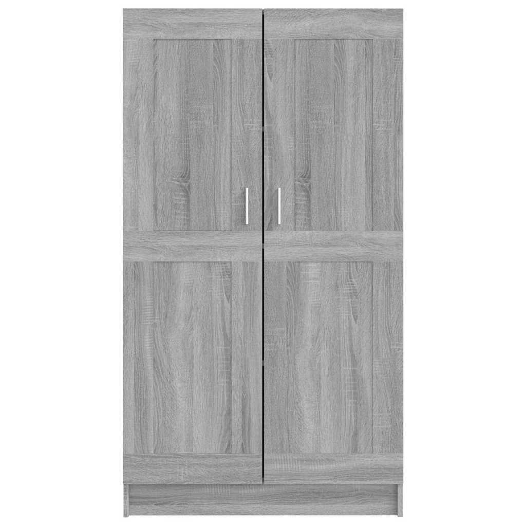 bogreol 82,5x30,5x150 cm konstrueret træ grå sonoma-eg