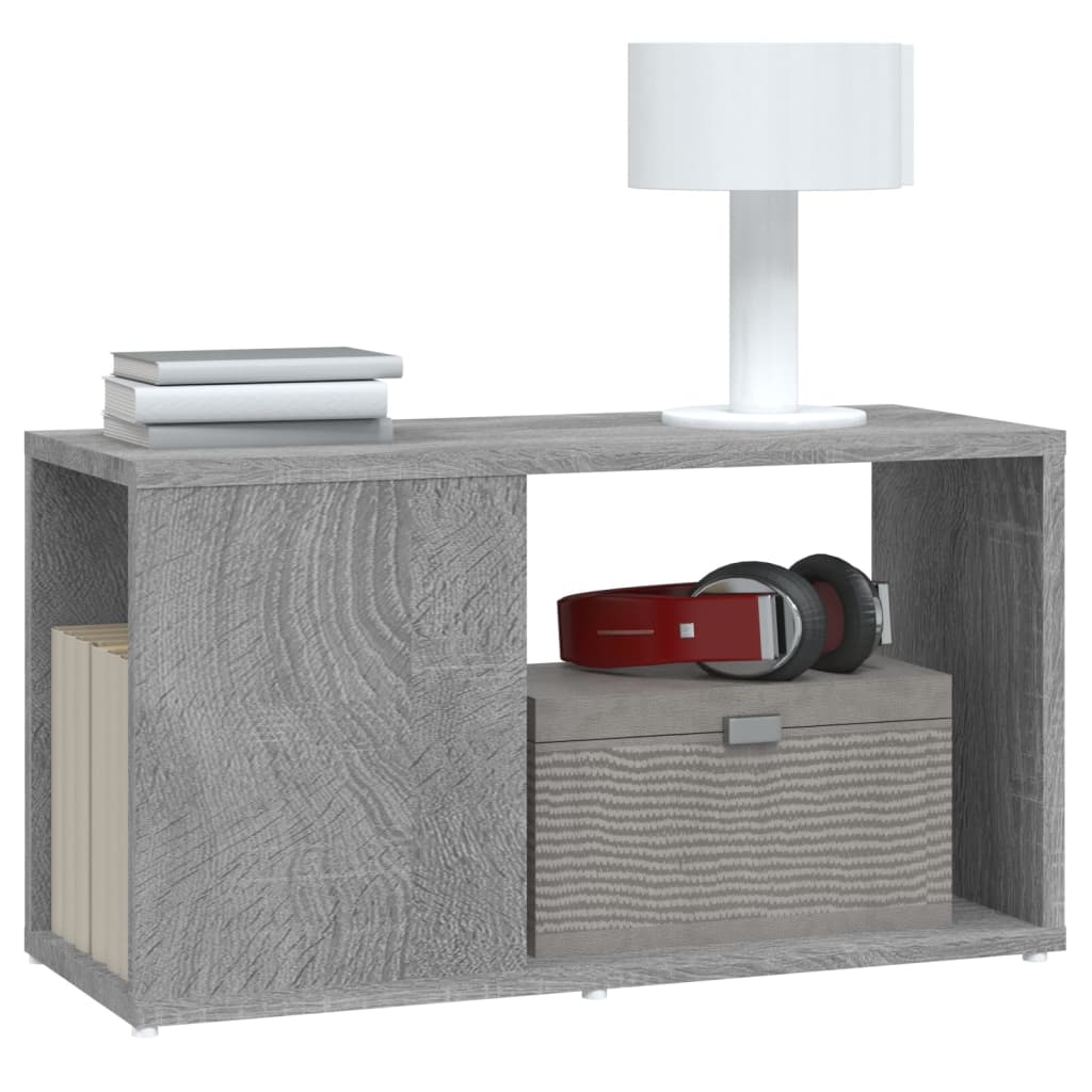 tv-bord 60x24x32 cm konstrueret træ grå sonoma-eg