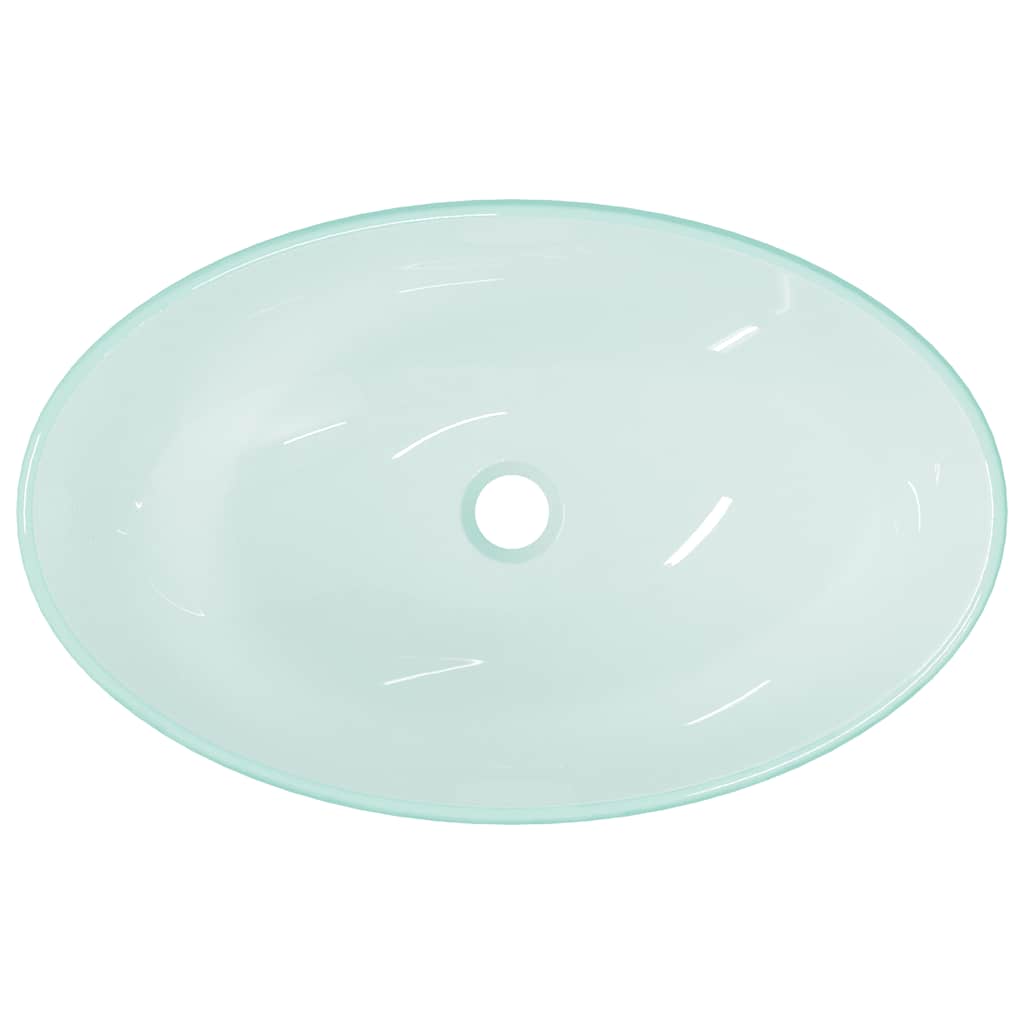 håndvask 54,5x35x15,5 cm hærdet glas matteret
