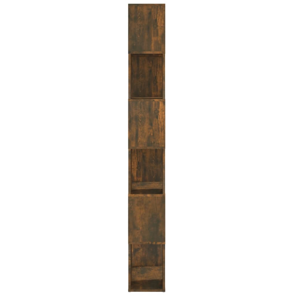 bogreol/rumdeler 60x24x186 cm røget egetræsfarve