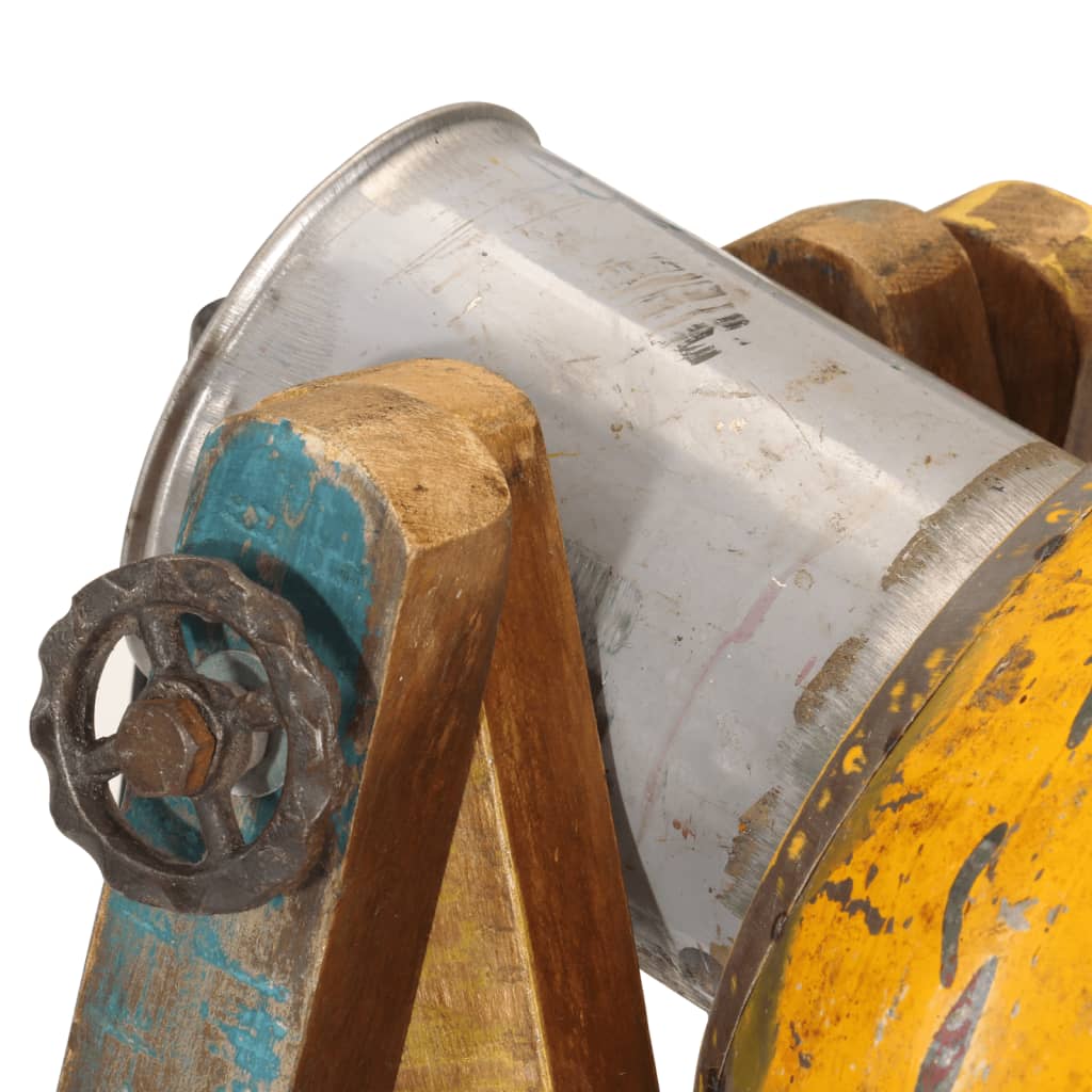 gulvlampe E27 massivt mangotræ flerfarvet