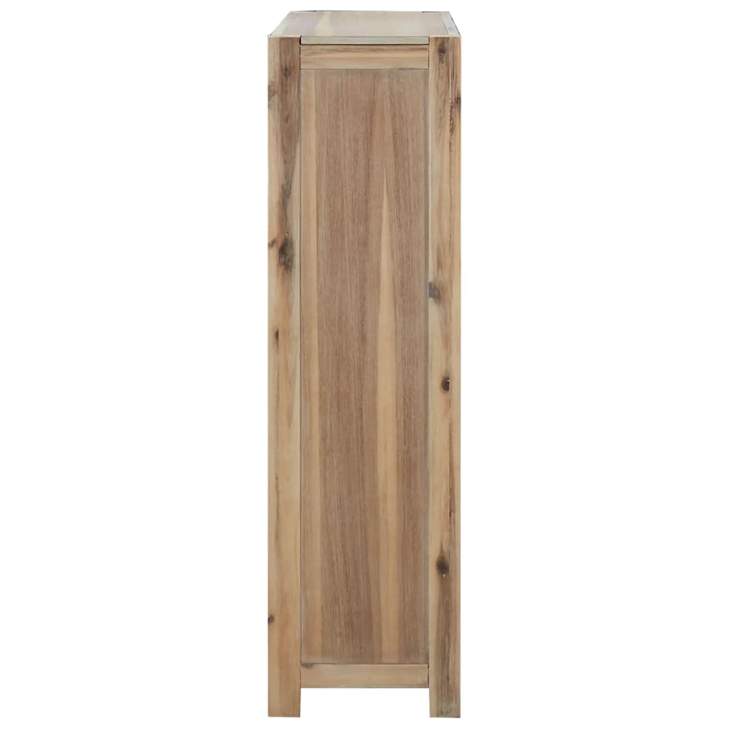 bogreol med 4 hylder 80x30x110 cm massivt akacietræ