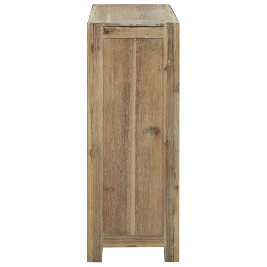 bogreol med 3 hylder 80x30x80 cm massivt akacietræ