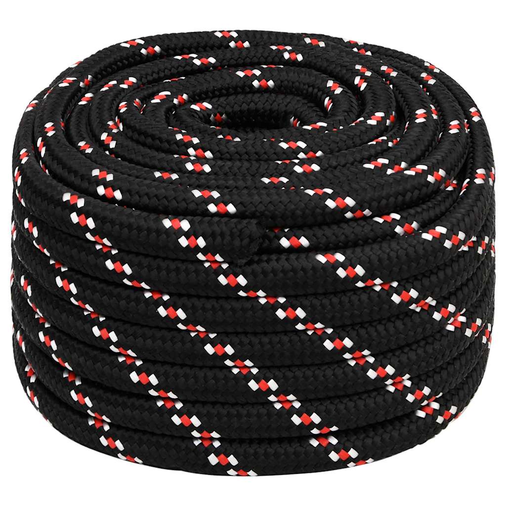 tovværk til båd 20 mm 25 m polypropylen sort