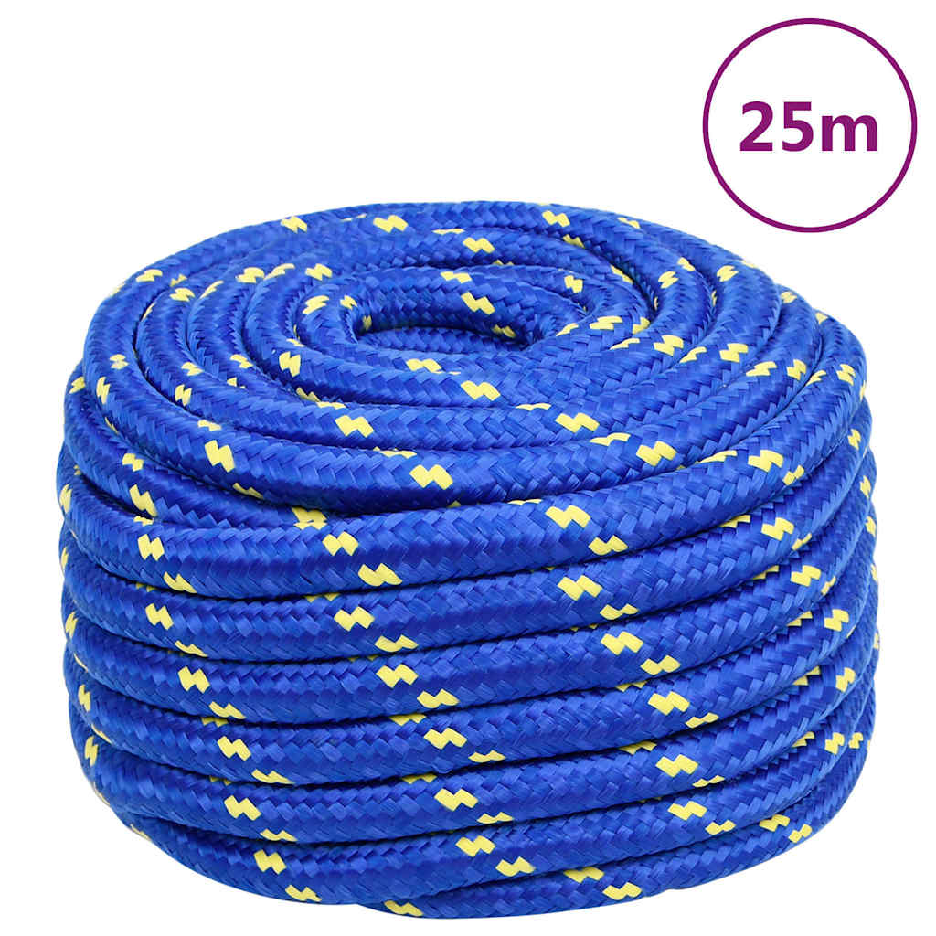 tovværk til båd 20 mm 25 m polypropylen blå