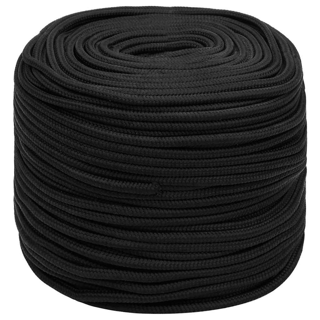 tovværk til båd 6 mm 100 m polypropylen sort