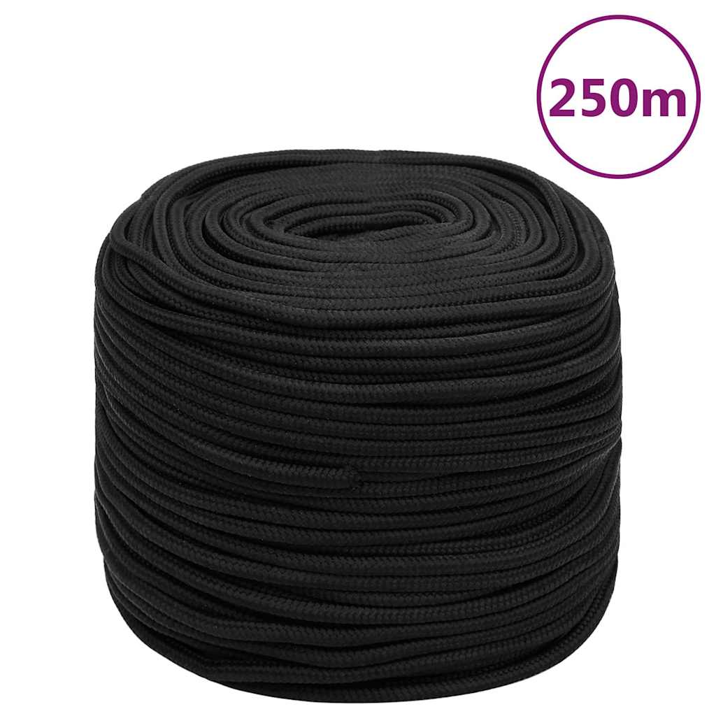 tovværk til båd 8 mm 250 m polypropylen sort