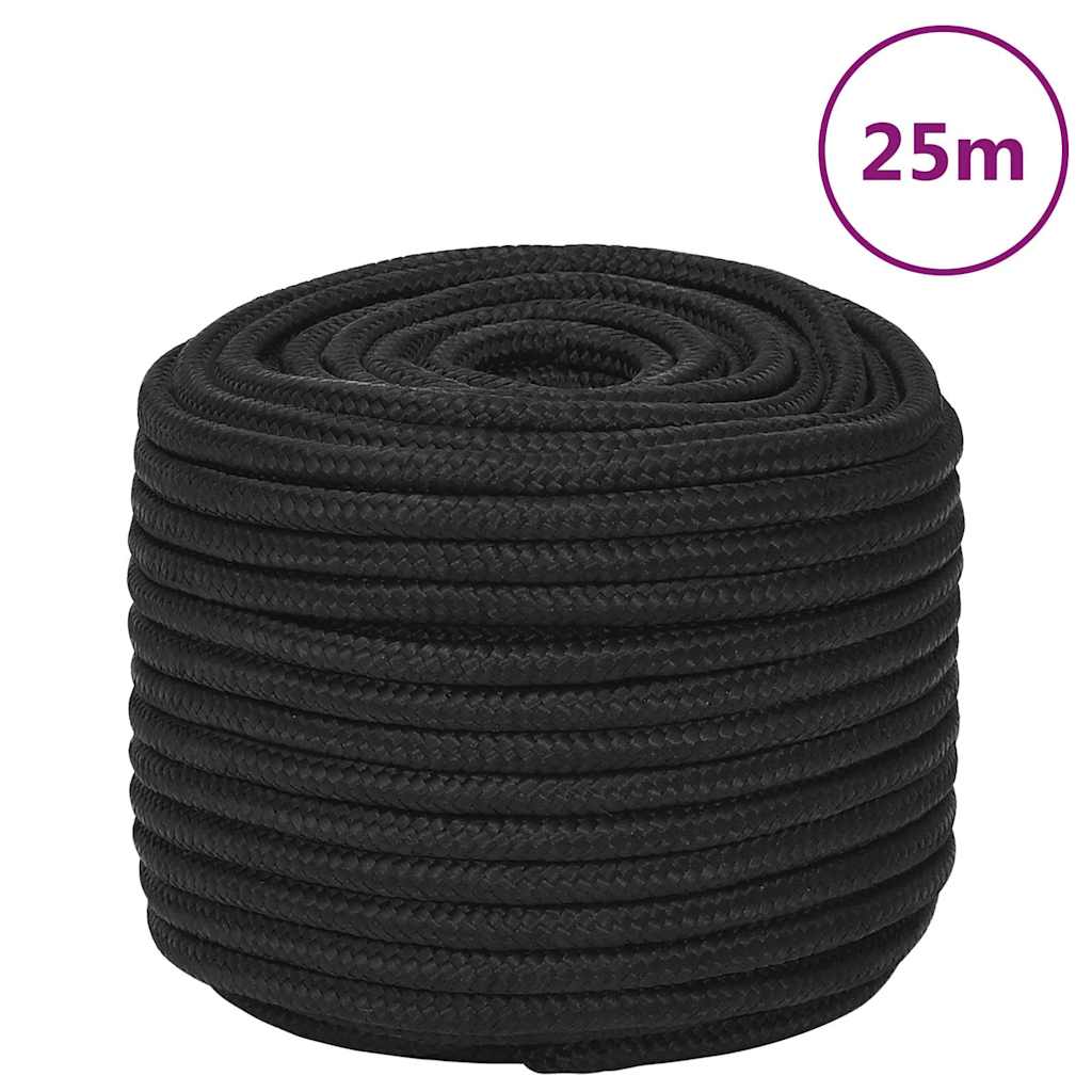 tovværk til båd 12 mm 25 m polypropylen sort