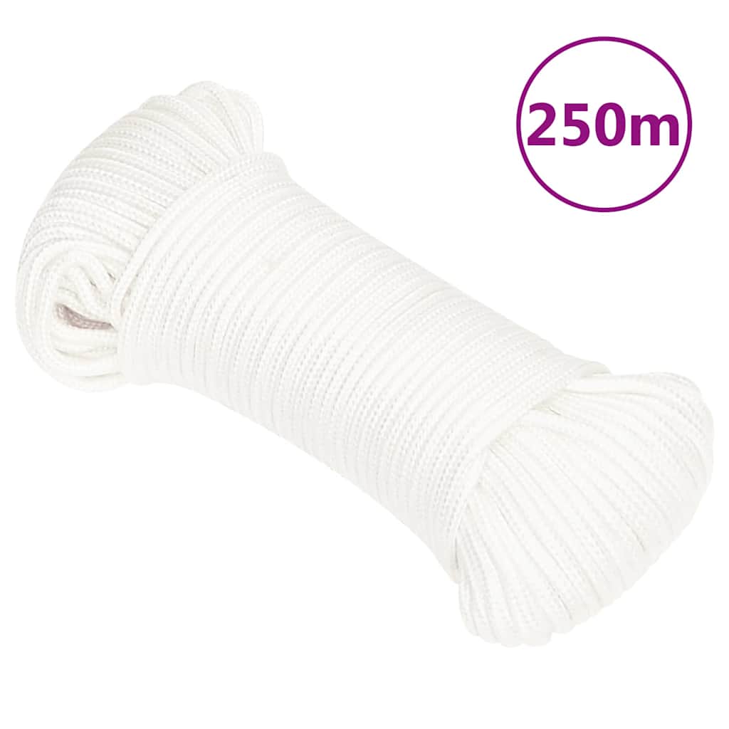 tovværk til båd 5 mm 250 m polypropylen hvid