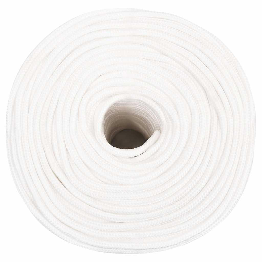 tovværk til båd 6 mm 100 m polypropylen hvid