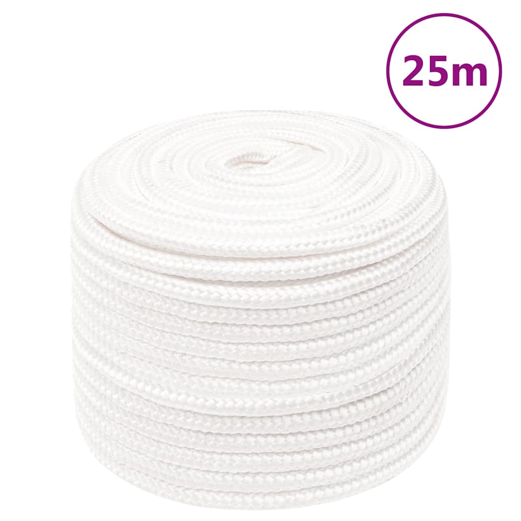 tovværk til båd 12 mm 25 m polypropylen hvid