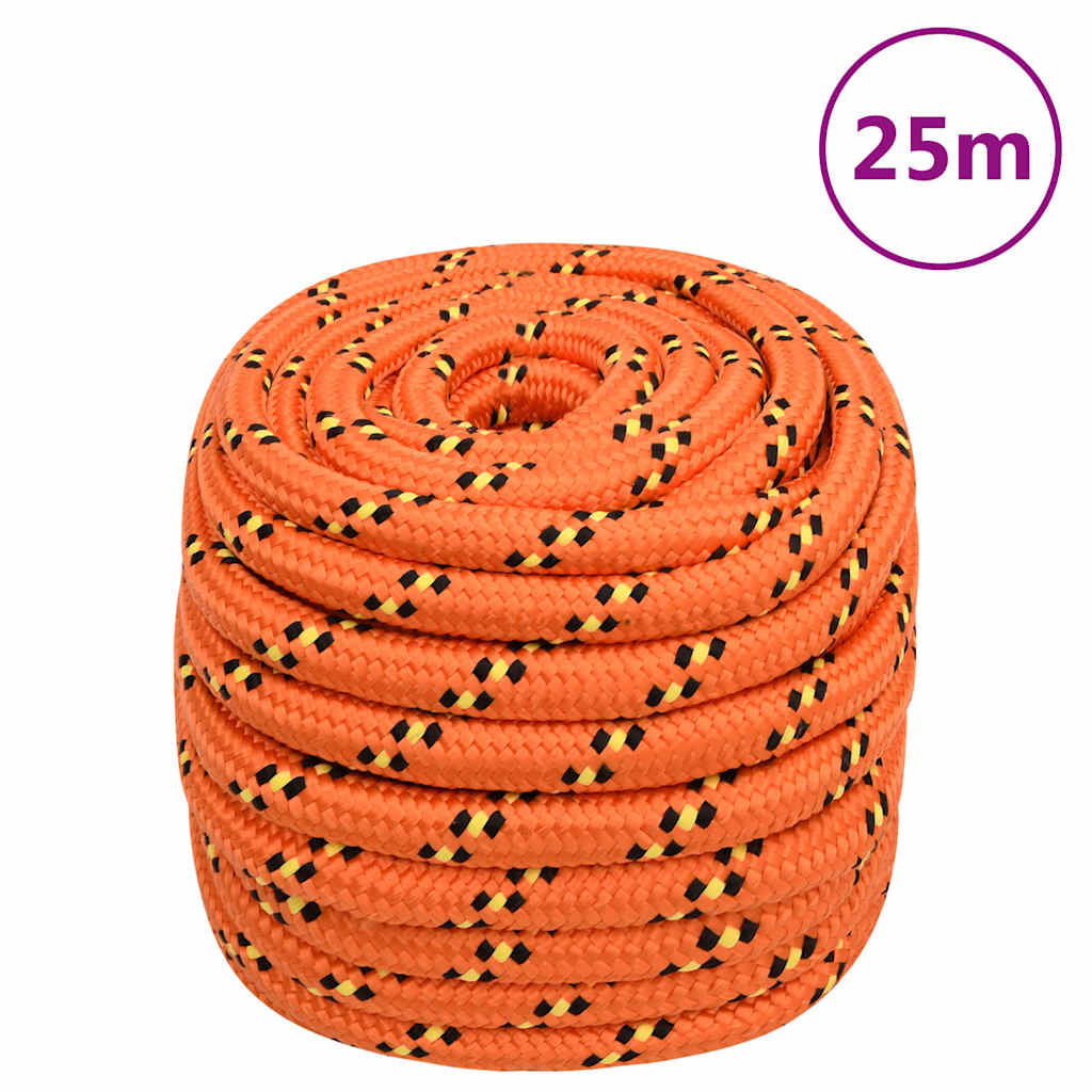 tovværk til båd 20 mm 25 m polypropylen orange