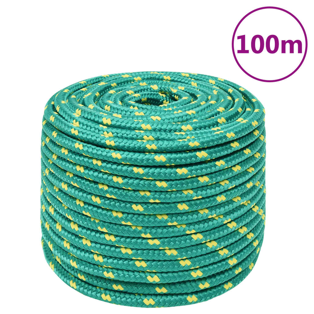 tovværk til båd 12 mm 100 m polypropylen grøn