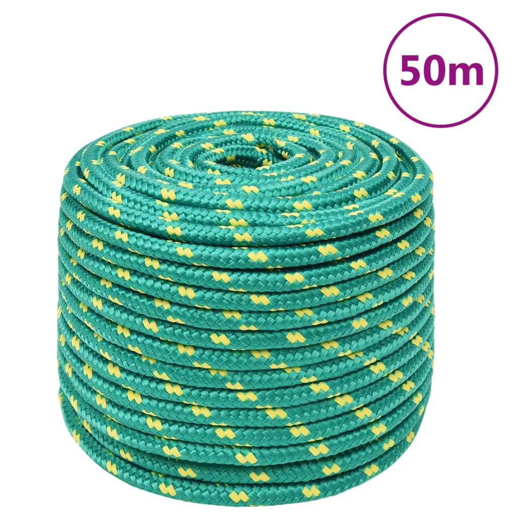 tovværk til båd 14 mm 50 m polypropylen grøn