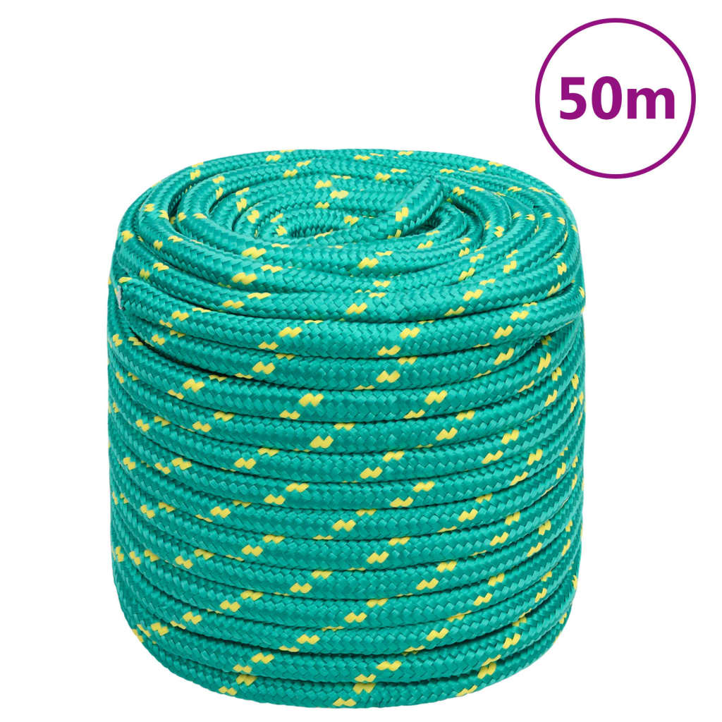 tovværk til båd 18 mm 50 m polypropylen grøn