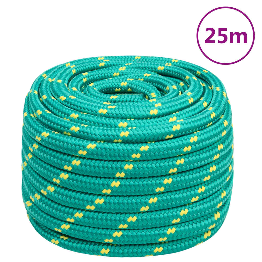 tovværk til båd 20 mm 25 m polypropylen grøn