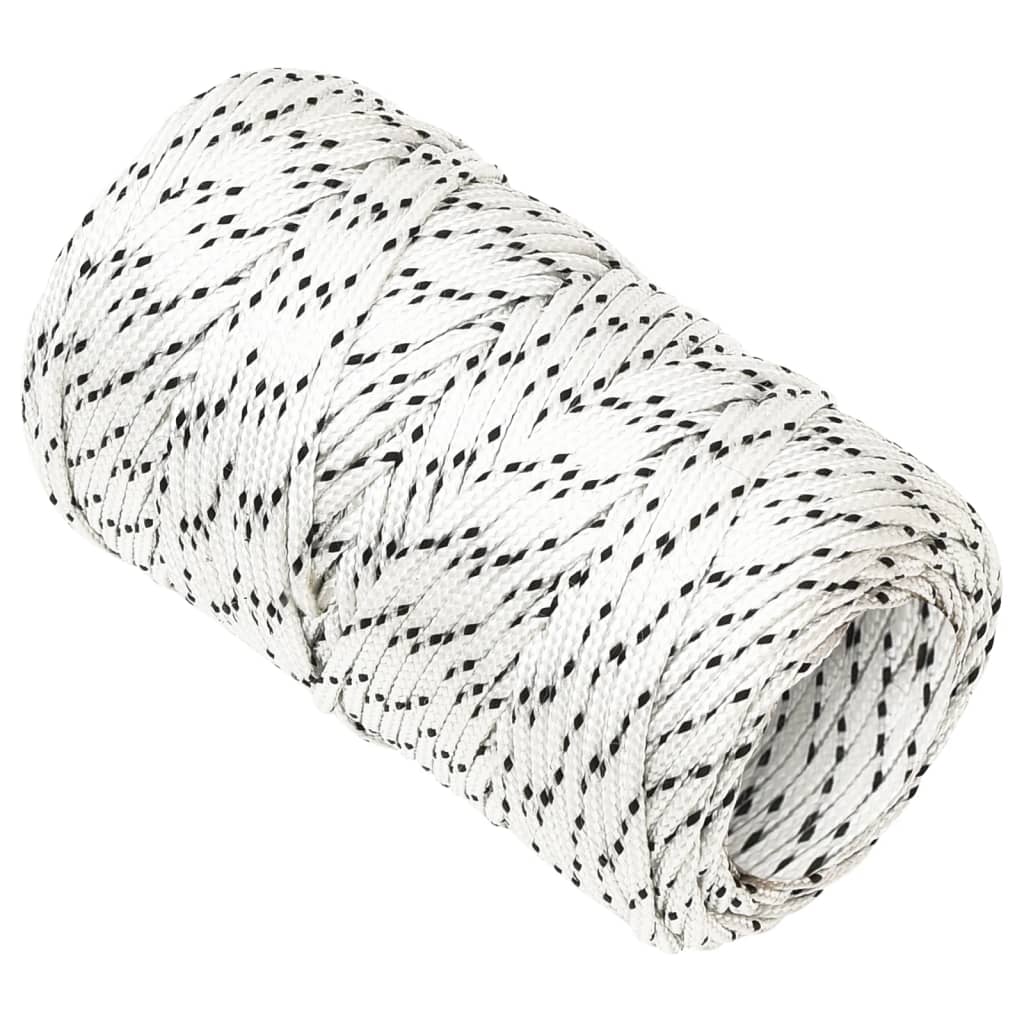 flettet tovværk 2 mm x 25 m polyester hvid