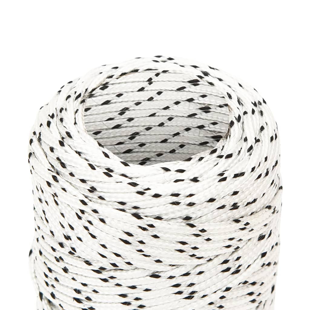 flettet tovværk 2 mm x 25 m polyester hvid