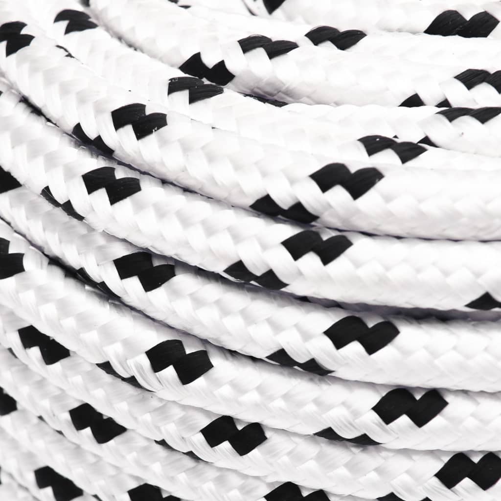arbejdsreb 10 mm 100 m polyester hvid