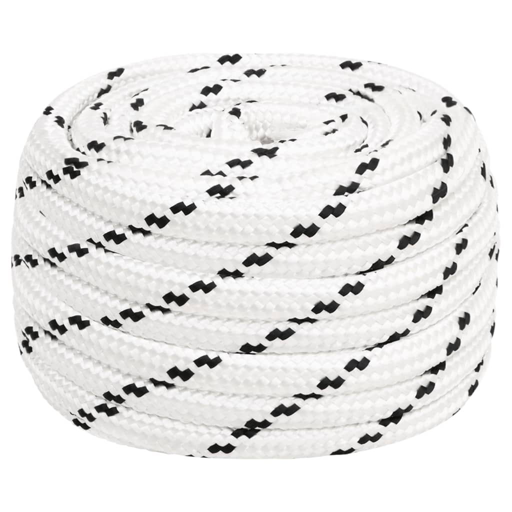 arbejdsreb 16 mm 100 m polyester hvid