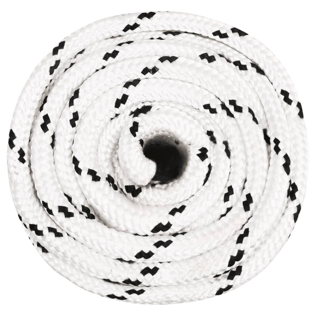 arbejdsreb 16 mm 100 m polyester hvid