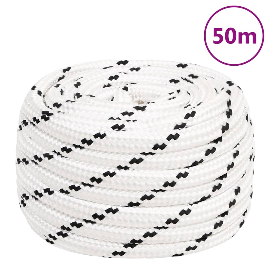 arbejdsreb 18 mm 50 m polyester hvid