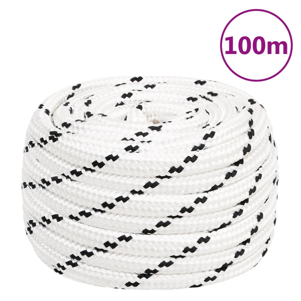 arbejdsreb 18 mm 100 m polyester hvid