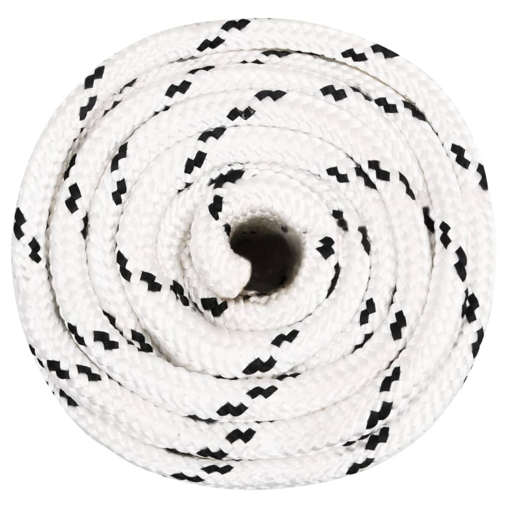 arbejdsreb 20 mm 25 m polyester hvid