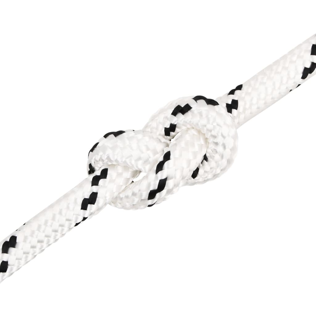 flettet tovværk 20 mm x 50 m polyester hvid