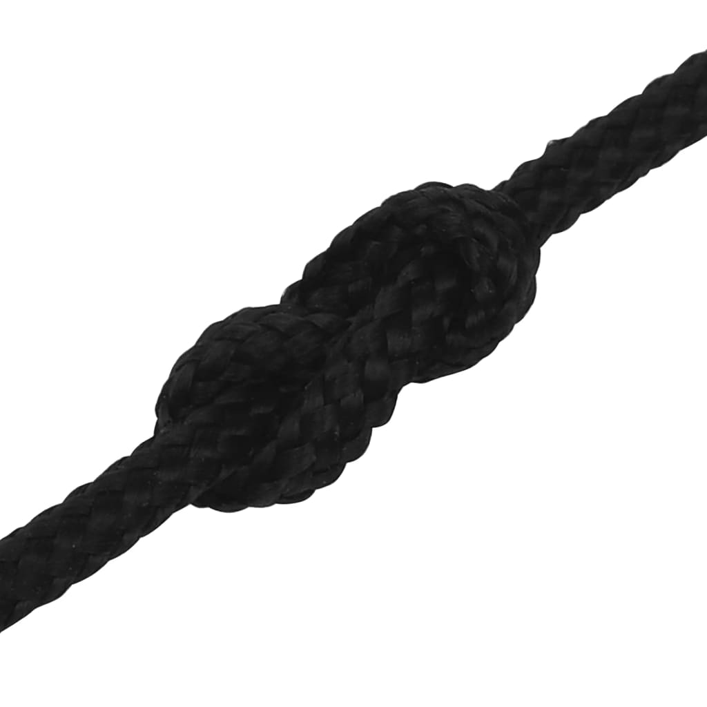 arbejdsreb 2 mm 250 m polyester sort