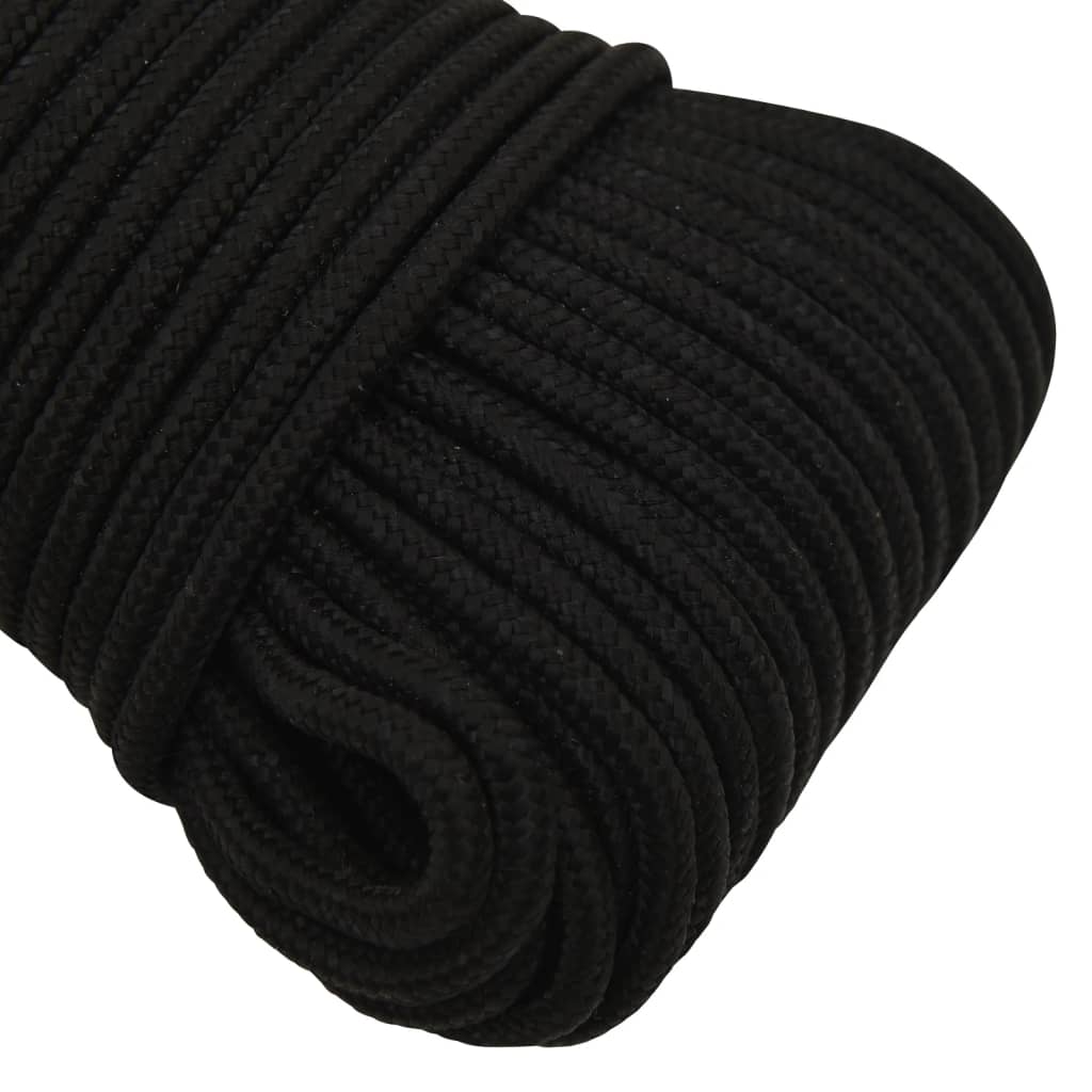 arbejdsreb 3 mm 50 m polyester sort