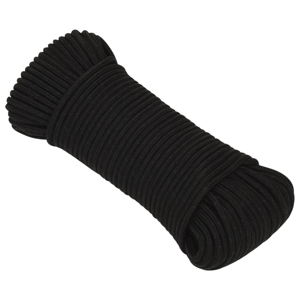arbejdsreb 3 mm 250 m polyester sort