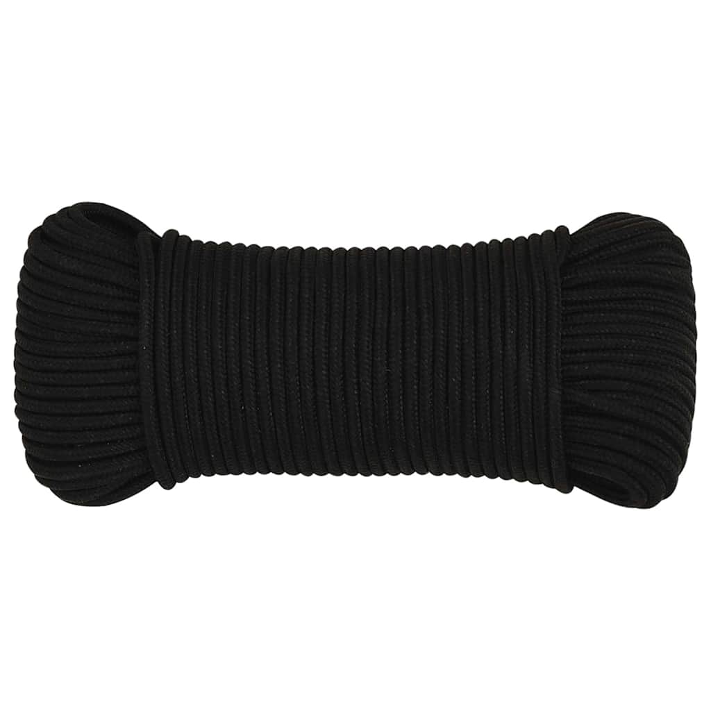 arbejdsreb 4 mm 500 m polyester sort